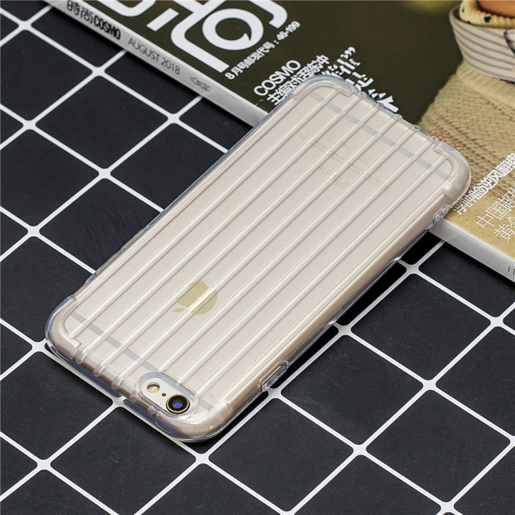 Pure Color Anti-fall TPU Trunk Shape Shell for iPhone 6 Plus / 6s Plus 5.5-inch - Transparent-5