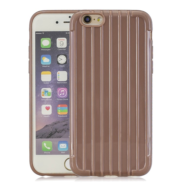 Pure Color Anti-fall TPU Trunk Shape Shell for iPhone 6 Plus / 6s Plus 5.5-inch - Brown-1