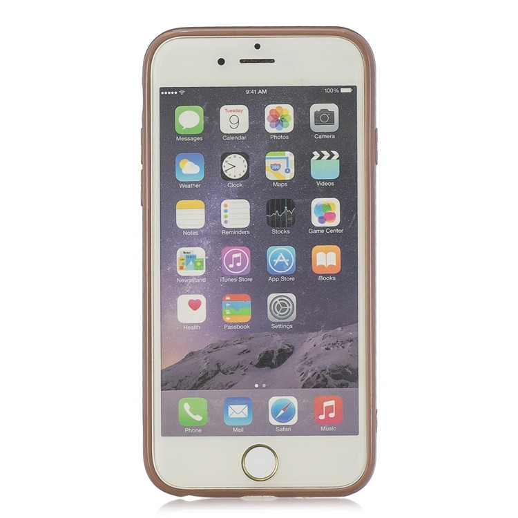 Pure Color Anti-fall TPU Trunk Shape Shell for iPhone 6 Plus / 6s Plus 5.5-inch - Brown-3
