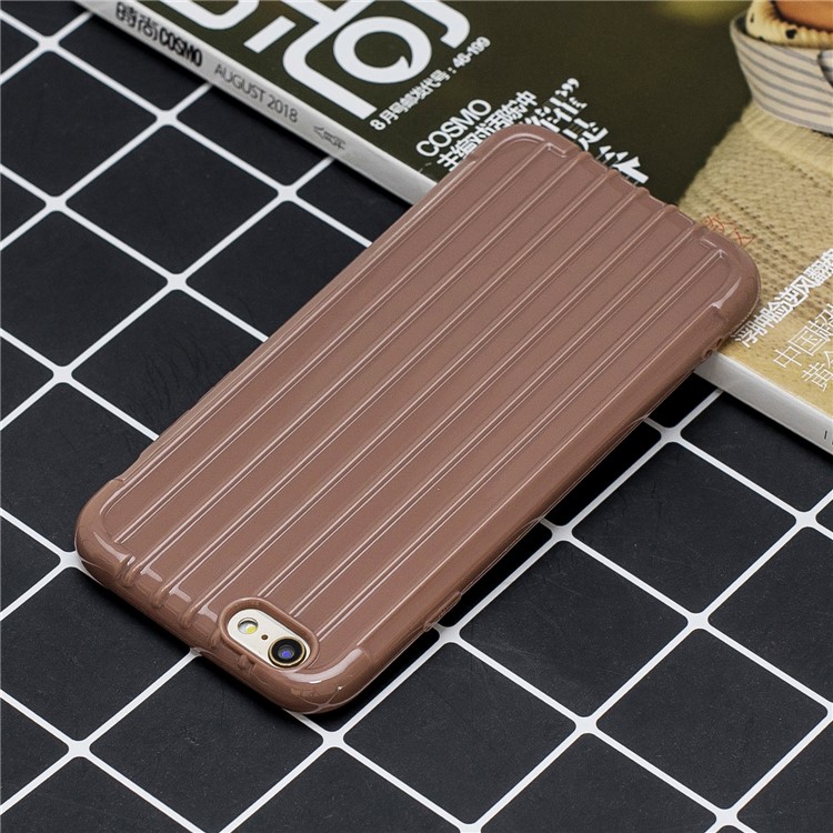 Pure Color Anti-fall TPU Trunk Shape Shell for iPhone 6 Plus / 6s Plus 5.5-inch - Brown-6
