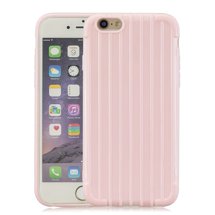 Pure Color Anti-fall TPU Trunk Style Shell for iPhone 6 / 6s 4.7-inch - Pink-1