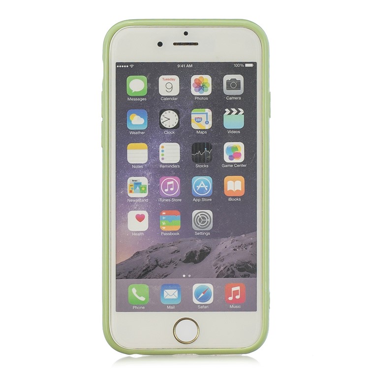 Guscio In Stile TPU Anti-caduta In Puro Colore Per IPhone 6 / 6s Da 4,7 Pollici - Verde-3