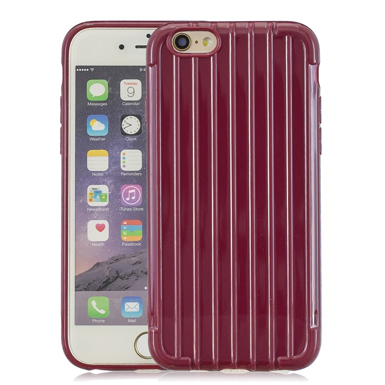 Pure Color Anti-fall TPU Trunk Style Shell for iPhone 6 / 6s 4.7-inch - Wine Red-1