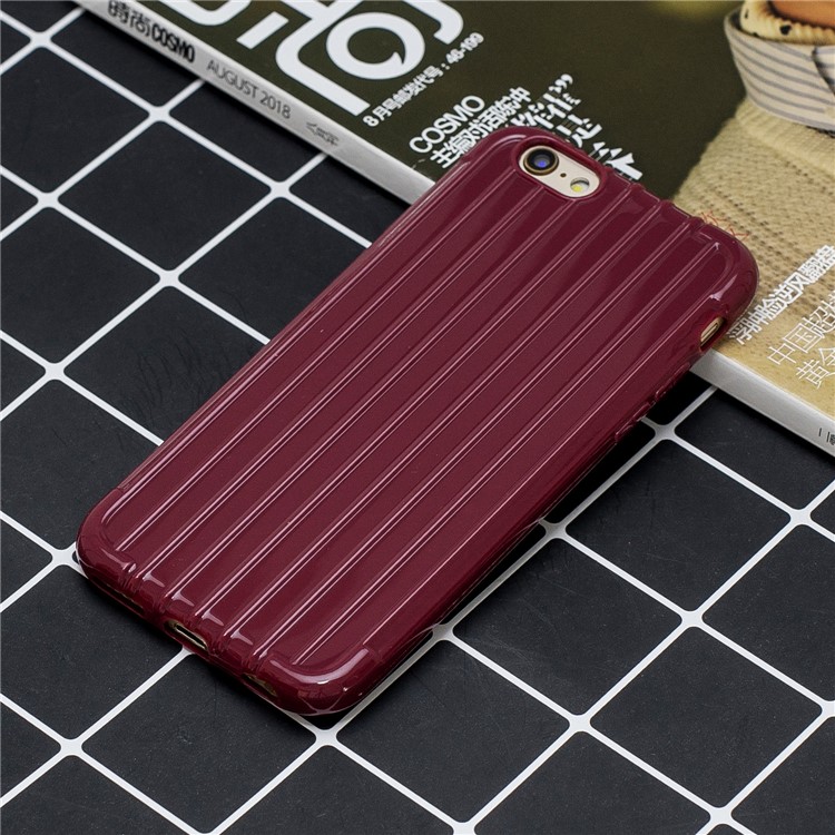Pure Color Anti-fall TPU Trunk Style Shell for iPhone 6 / 6s 4.7-inch - Wine Red-5