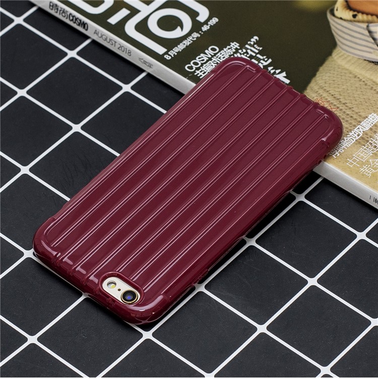 Pure Color Anti-fall TPU Trunk Style Shell for iPhone 6 / 6s 4.7-inch - Wine Red-6