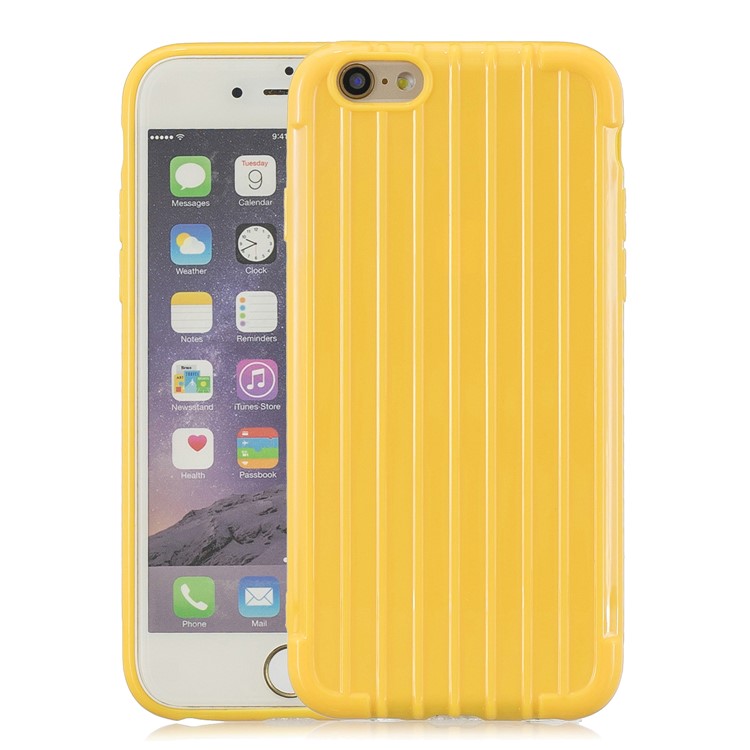 Pure Color Anti-fall TPU Trunk Style Shell for iPhone 6 / 6s 4.7-inch - Yellow-1