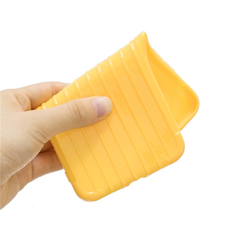 Pure Color Anti-fall TPU Trunk Style Shell for iPhone 6 / 6s 4.7-inch - Yellow-4