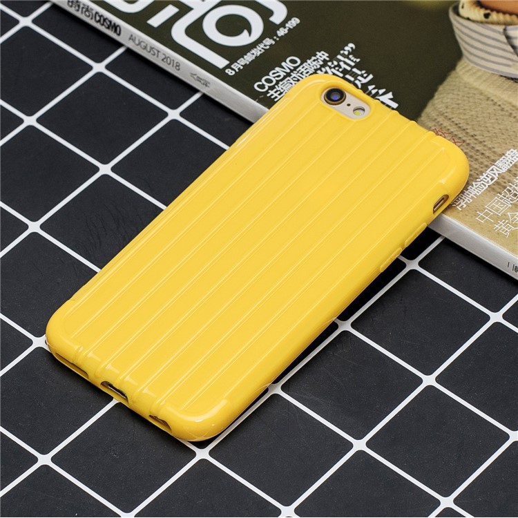 Pure Color Anti-fall TPU Trunk Style Shell for iPhone 6 / 6s 4.7-inch - Yellow-5