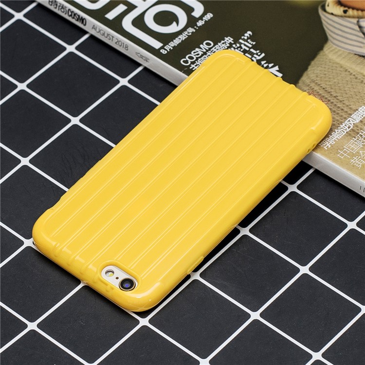 Pure Color Anti-fall TPU Trunk Style Shell for iPhone 6 / 6s 4.7-inch - Yellow-6