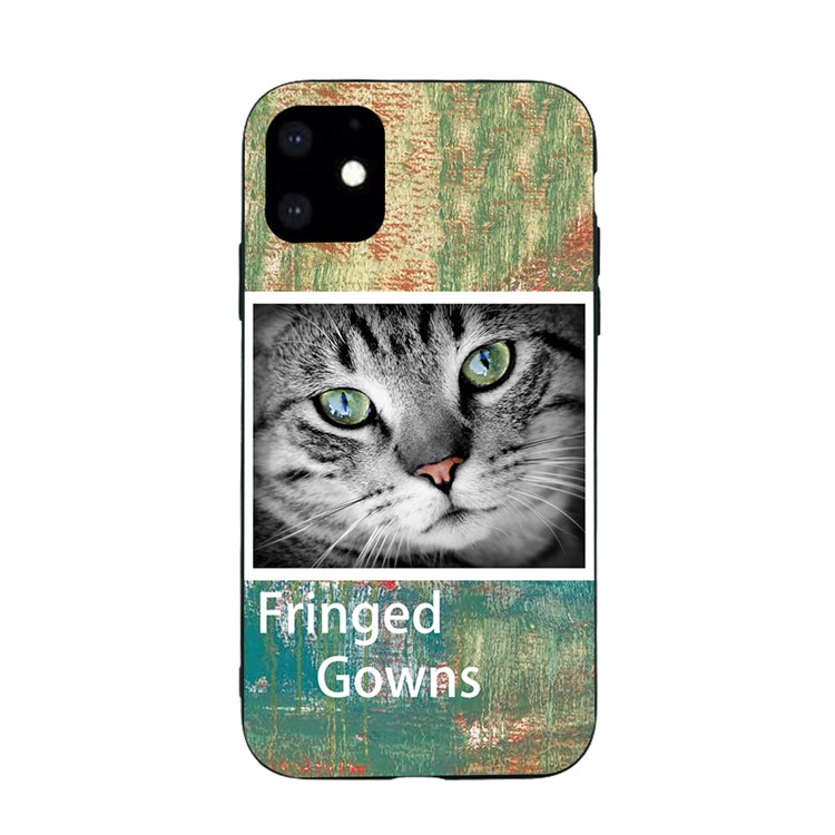 Pattern Printing Embossment Soft TPU Case for iPhone 11 6.1-inch (2019) - Cat-1