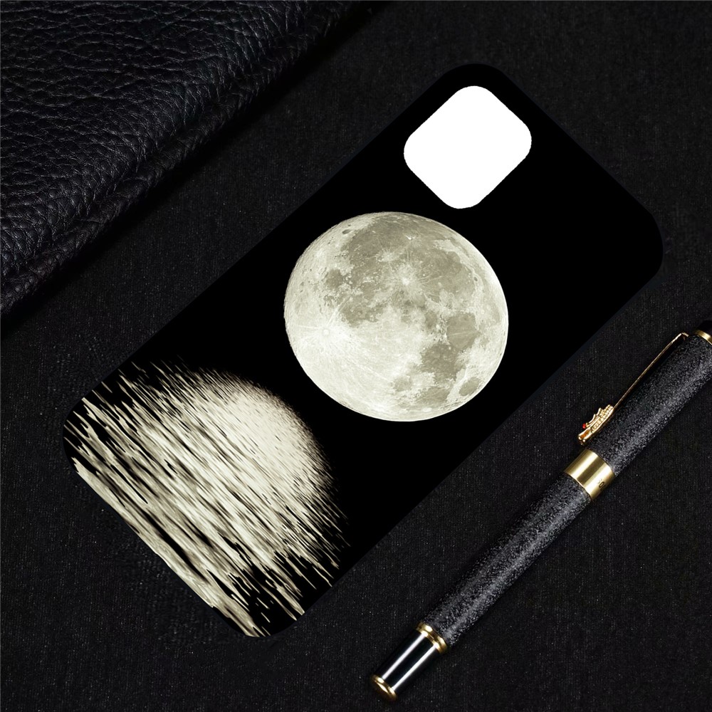 Pattern Printing Embossment Soft TPU Case for iPhone 11 6.1-inch (2019) - Moon-4