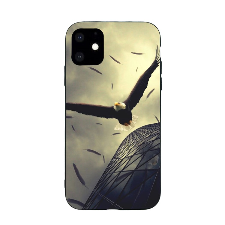 Pattern Printing Embossment Soft TPU Case for iPhone 11 6.1-inch (2019) - Eagle-1