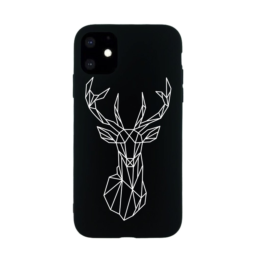 Pattern Printing Embossment Soft TPU Case for iPhone 11 6.1-inch (2019) - Elk-1