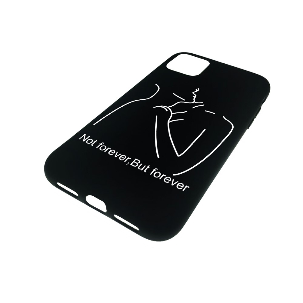Pattern Printing Embossment Soft TPU Case for iPhone 11 6.1-inch (2019) - Not forever, but forever-2
