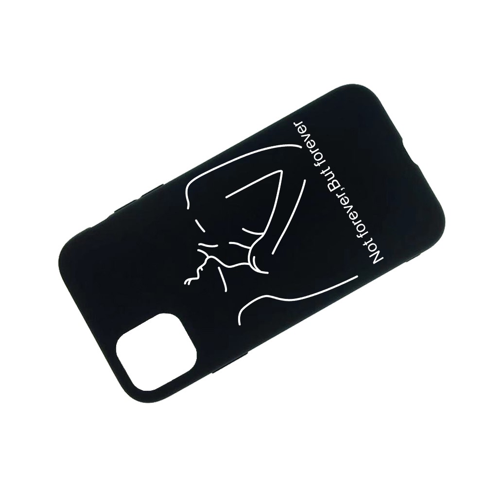 Pattern Printing Embossment Soft TPU Case for iPhone 11 6.1-inch (2019) - Not forever, but forever-3
