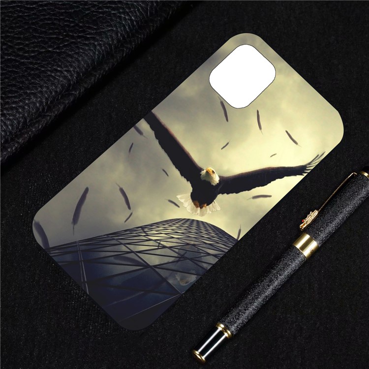 Pattern Printing Embossment Soft TPU Case for iPhone 11 Pro Max 6.5-inch (2019) - Eagle-4