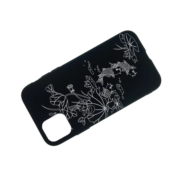 Pattern Printing Embossment Soft TPU Case for iPhone 11 Pro Max 6.5-inch (2019) - Fish-3