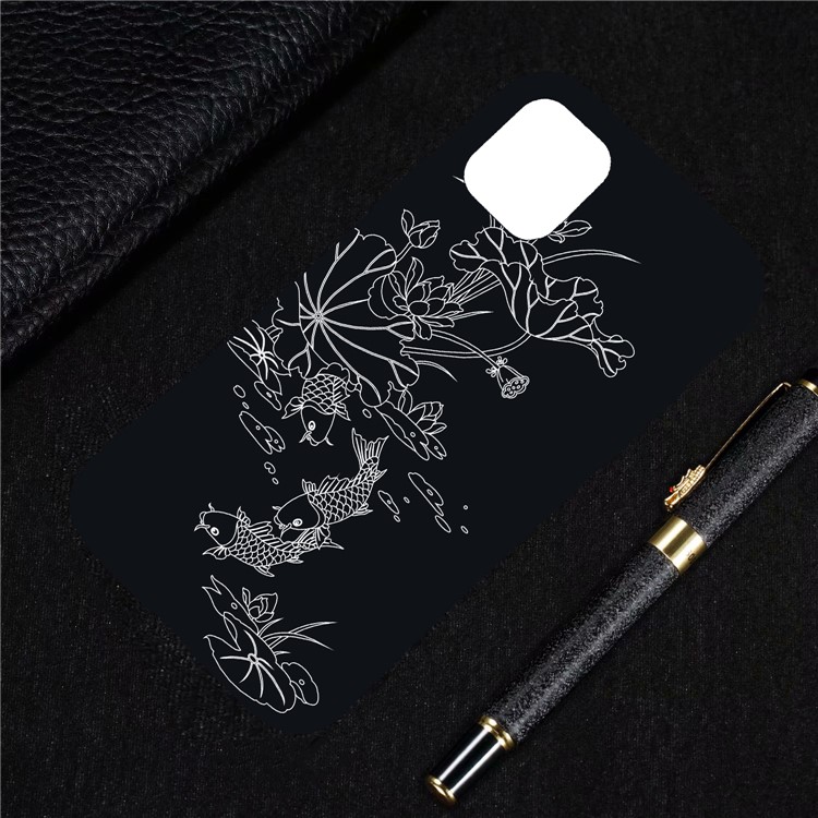 Pattern Printing Embossment Soft TPU Case for iPhone 11 Pro Max 6.5-inch (2019) - Fish-4