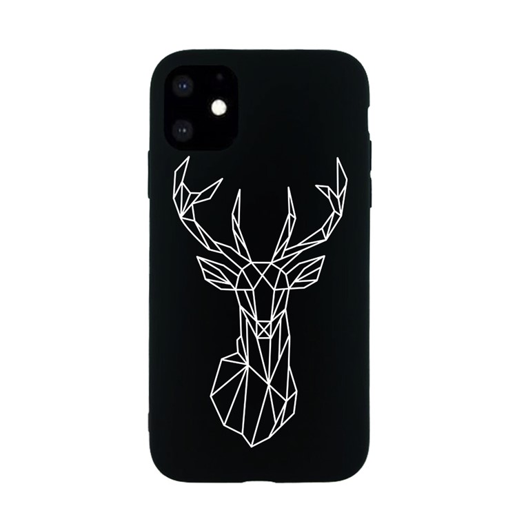 Pattern Printing Embossment Soft TPU Case for iPhone 11 Pro Max 6.5-inch (2019) - Elk-1