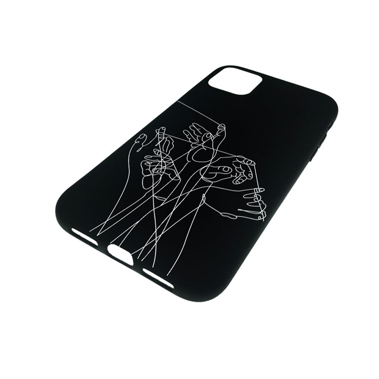 Weicher TPU-Fall Der Musterdruckprägung Für Iphone 6,5-Zoll-2019 - Hände-2