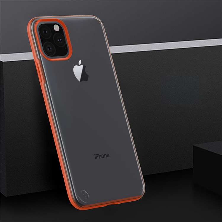 IPAKY Drop-resistant TPU + PC Clear Phone Shell for iPhone 11 Pro Max 6.5 inch - Orange