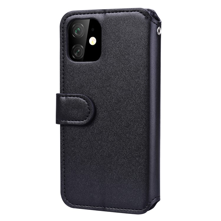 Card Holder Zippered Wallet Leather Phone Casing for iPhone (2019) 6.5-inch - Black-3