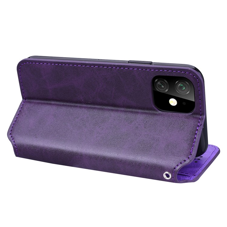 Card Holder Zippered Wallet Leather Phone Casing for iPhone 11 Pro Max 6.5 inch (2019) - Purple-6