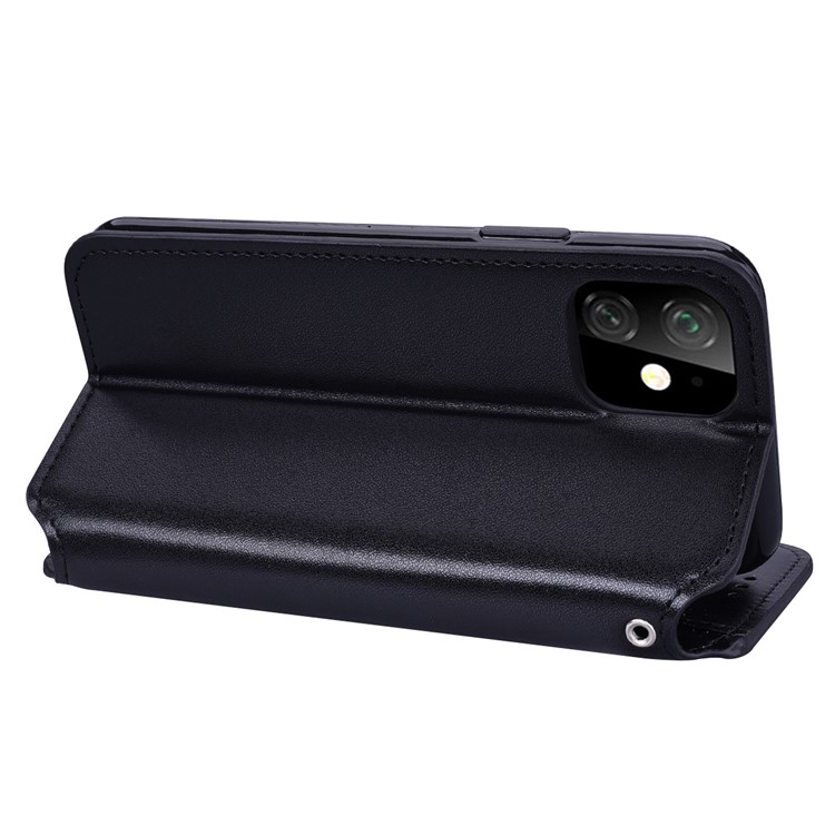 Card Holder Zippered Wallet Leather Phone Cover for iPhone 11 6.1 inch (2019) - Black-6