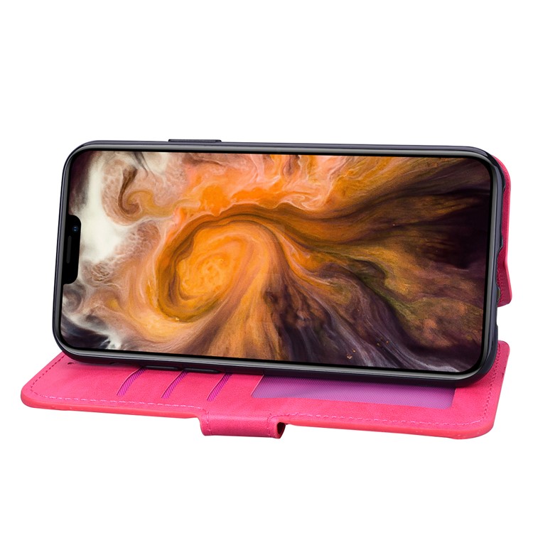 Card Holder Zippered Wallet Leather Phone Cover for iPhone 11 6.1 inch (2019) - Rose-5