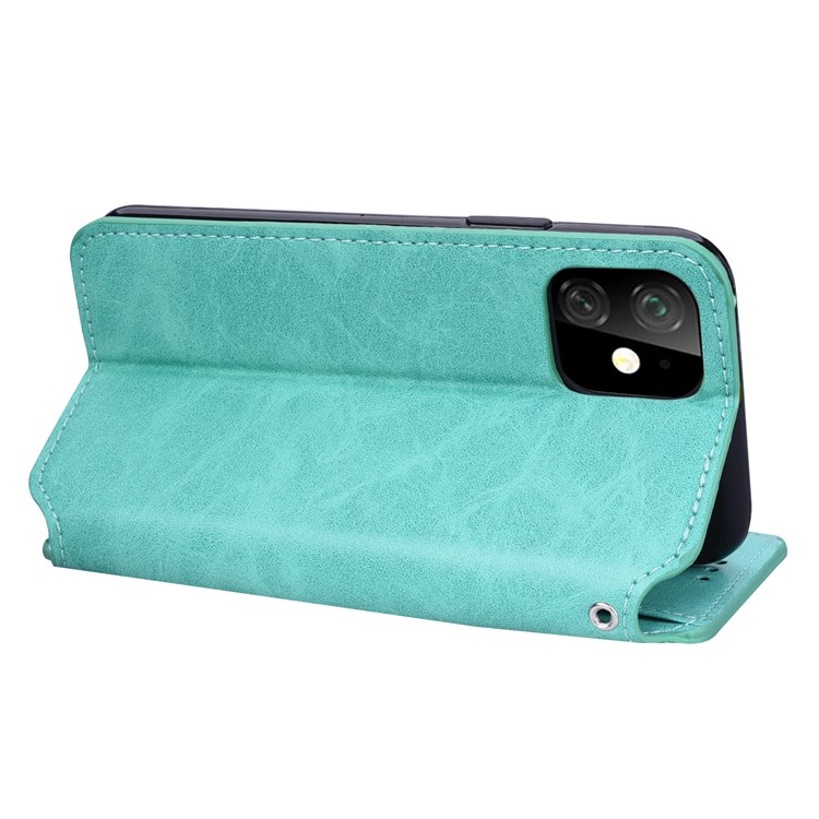 Titular De La Tarjeta Billetera Con Cremallera Funda De Cuero Para Teléfono Para Iphone (2019) 6.1 Pulgadas - Cian-6