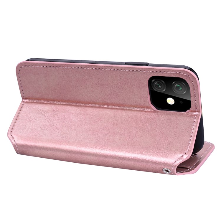 Card Holder Zippered Wallet Leather Phone Shell for iPhone 11 Pro 5.8 inch (2019) - Rose Gold-6