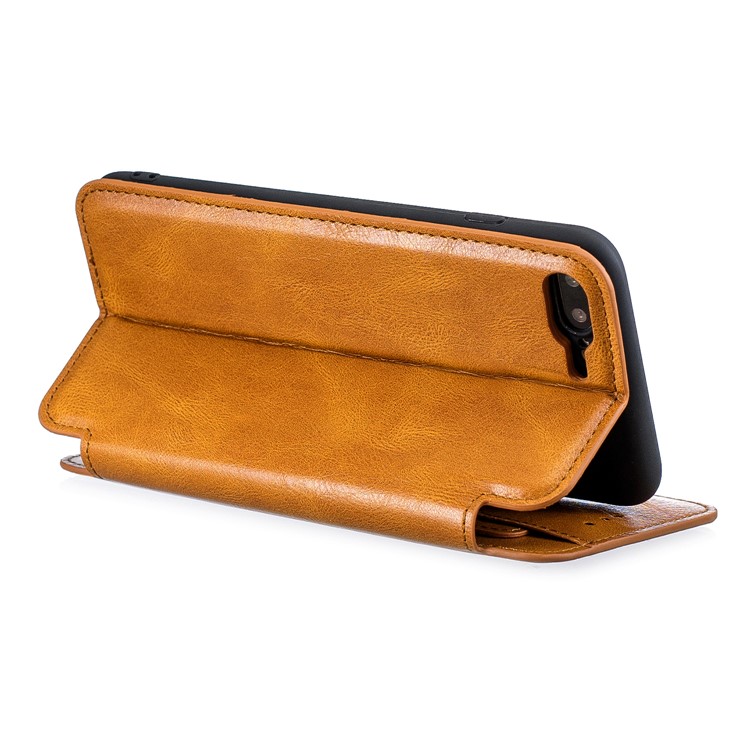 HAOXFA.W Detachable Card Slots Leather Wallet Phone Cover for iPhone 8 Plus/7 Plus 5.5 inch - Brown-14