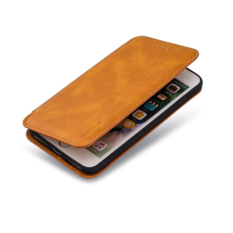 HAOXFA.W Detachable Card Slots Leather Wallet Phone Cover for iPhone 8 Plus/7 Plus 5.5 inch - Brown-16