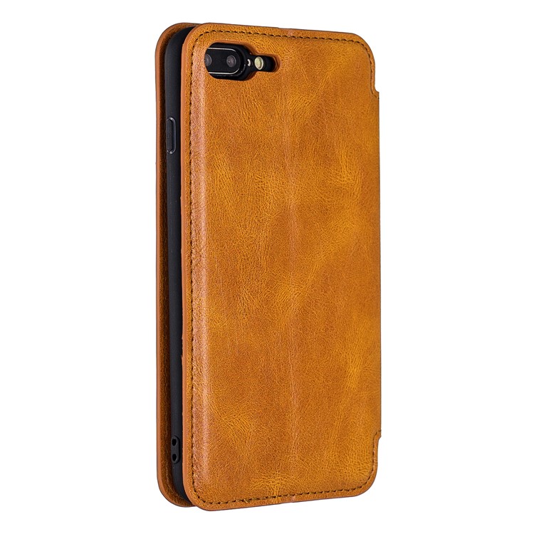 HAOXFA.W Detachable Card Slots Leather Wallet Phone Cover for iPhone 8 Plus/7 Plus 5.5 inch - Brown-9