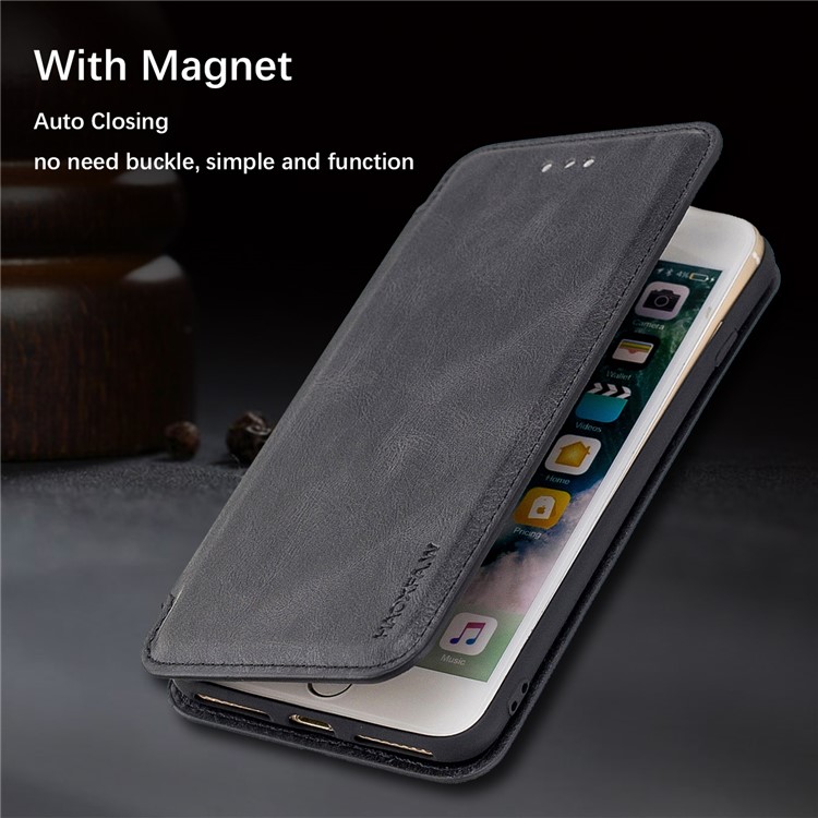 HAOXFA.W DetachableCard Slots Leather Wallet Phone Cover for iPhone 8 Plus/7 Plus 5.5 inch - Black-3