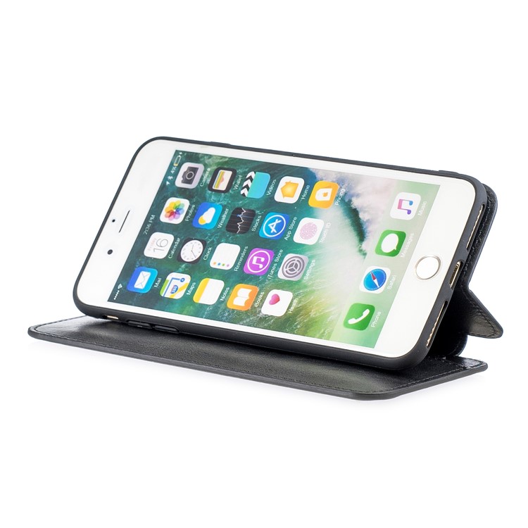 HAOXFA.W DetachableCard Slots Leather Wallet Phone Cover for iPhone 8 Plus/7 Plus 5.5 inch - Black-8