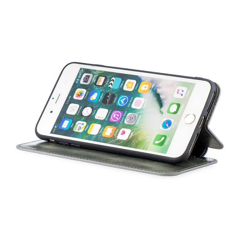 HAOXFA.W Detachable Card Slots Leather Wallet Phone Cover for iPhone 8 Plus/7 Plus 5.5 inch - Grey-8