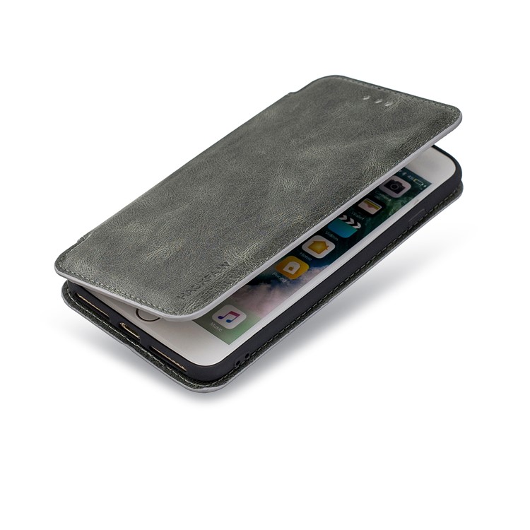 HAOXFA.W Detachable Card Slots Leather Wallet Phone Cover for iPhone 8 Plus/7 Plus 5.5 inch - Grey-9