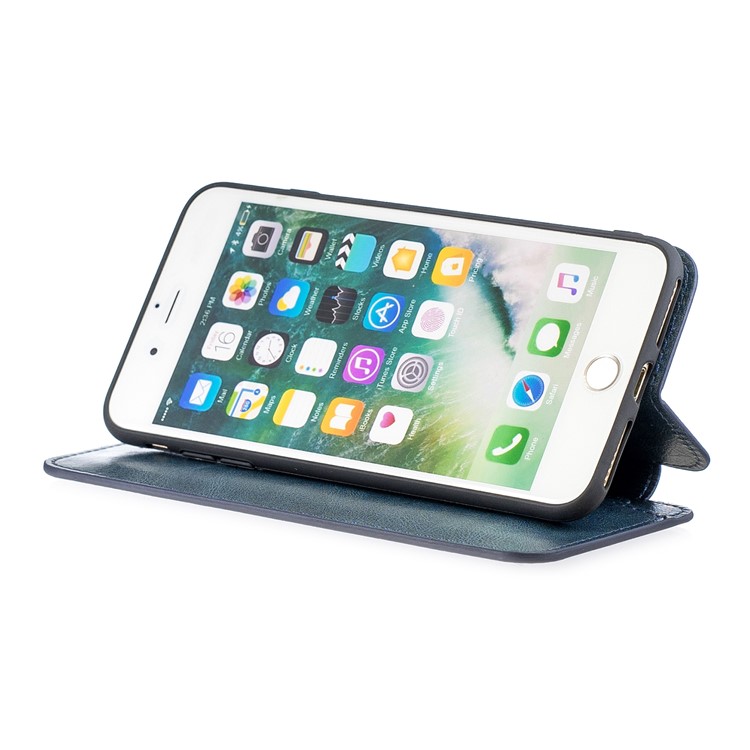 HAOXFA.W Detachable Card Slots Leather Wallet Phone Cover for iPhone 8 Plus/7 Plus 5.5 inch - Blue-8