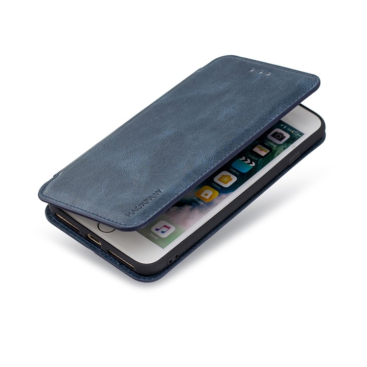 HAOXFA.W Detachable Card Slots Leather Wallet Phone Cover for iPhone 8 Plus/7 Plus 5.5 inch - Blue-9