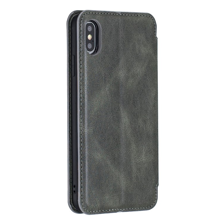 HAOXFA.W Detachable Card Slots Leather Stand Wallet Phone Shell for iPhone XS Max 6.5 inch - Grey-2