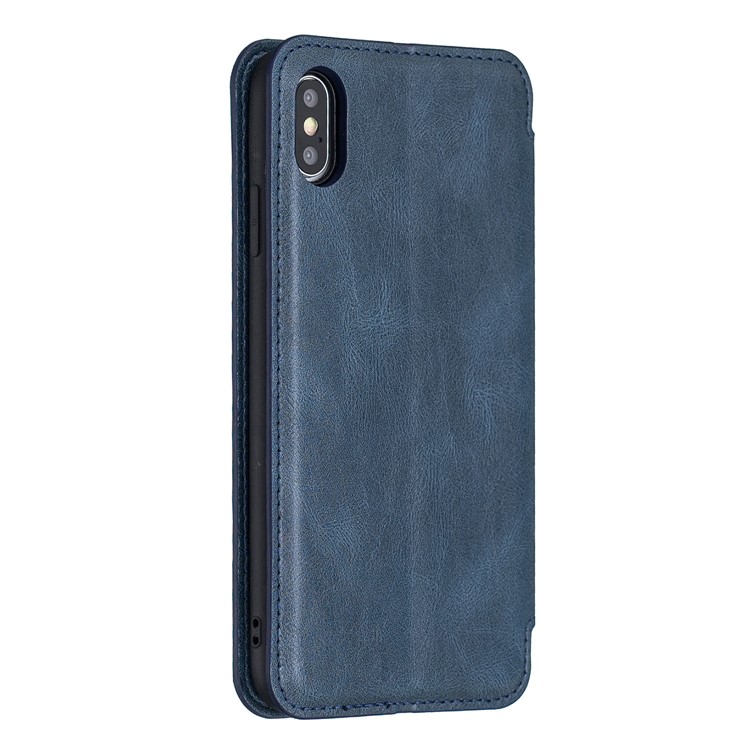 HAOXFA.W Detachable Card Slots Leather Stand Wallet Phone Shell for iPhone XS Max 6.5 inch - Blue-2