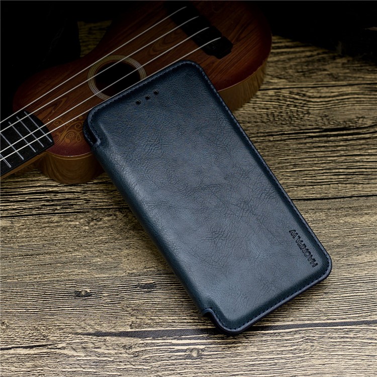 HAOXFA.W Detachable Card Slots Leather Stand Wallet Phone Shell for iPhone XS Max 6.5 inch - Blue-6