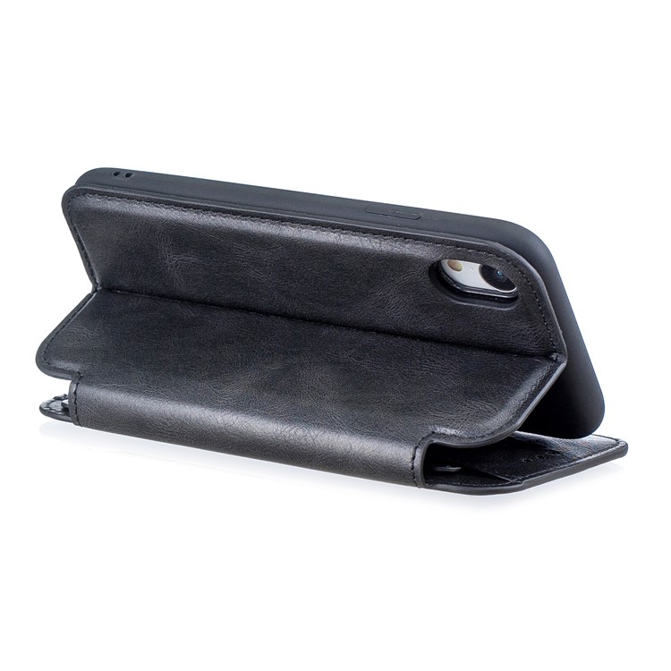 HAOXFA.W Luxurious Detachable Magnet Leather Wallet Protective Case for iPhone XR 6.1 inch - Black-4