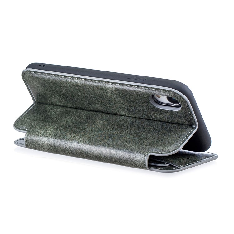 HAOXFA.W Luxurious Detachable Magnet Leather Wallet Protective Case for iPhone XR 6.1 inch - Grey-4