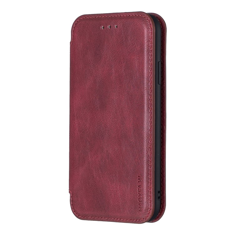 HAXFA. W Luxo Ímã Destacável Estojo De Couro Carteira De Proteção Para Iphone XR 6,1 Polegadas - Vermelho-1
