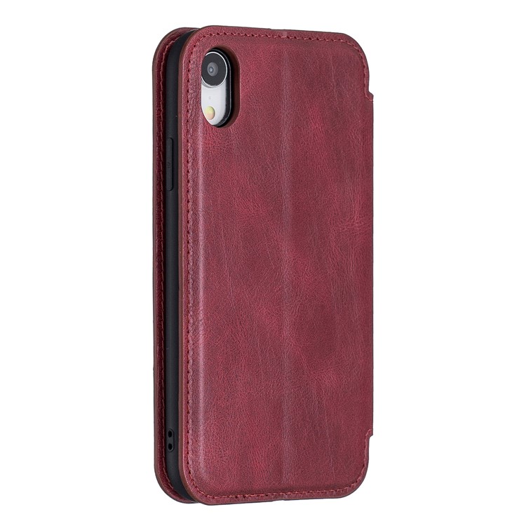 HAXFA. W Luxo Ímã Destacável Estojo De Couro Carteira De Proteção Para Iphone XR 6,1 Polegadas - Vermelho-2