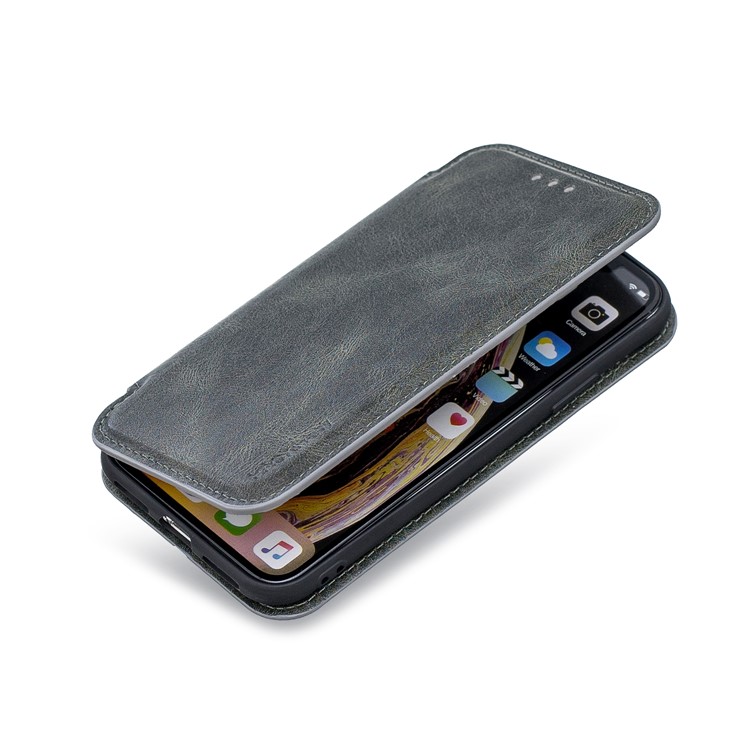 HAOXFA.W Auto-absorb Leather Detachable Wallet Phone Shell for iPhone X/XS 5.8 inch - Grey-3