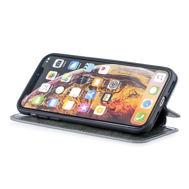 HAOXFA.W Auto-absorb Leather Detachable Wallet Phone Shell for iPhone X/XS 5.8 inch - Grey-5