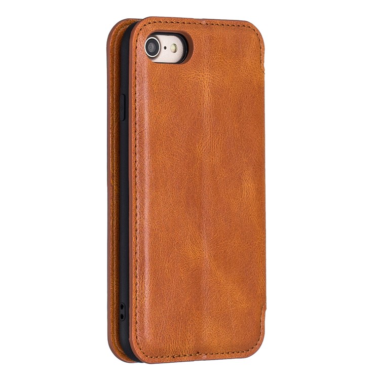 HAOXFA.W Detachable Wallet Phone Case Magnet Leather Shell for iPhone 7/8 4.7 inch - Brown-3